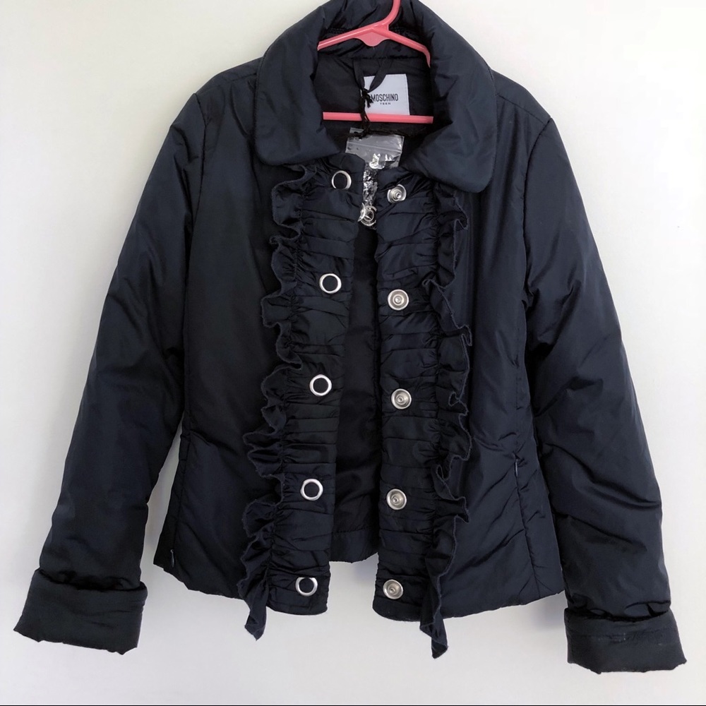 Moschino girls ruffled winter jacket